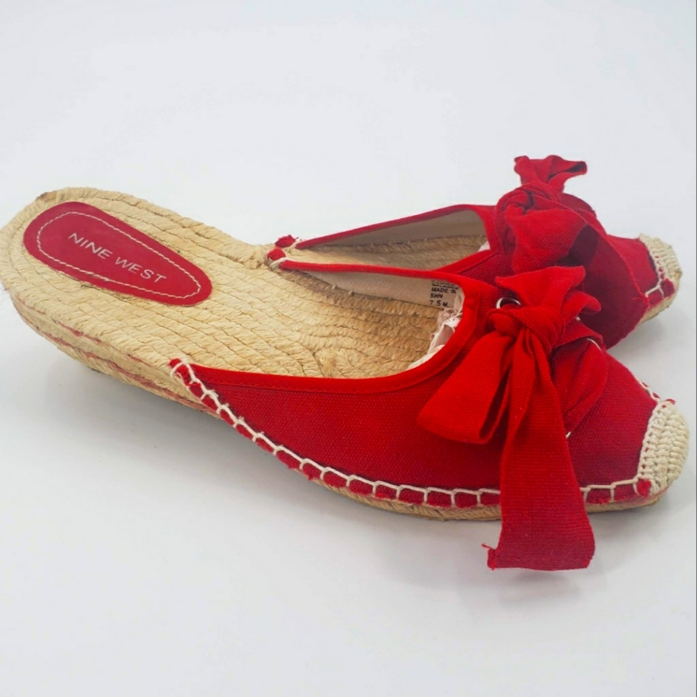 Nine West Red espadrille mule a 7.5M